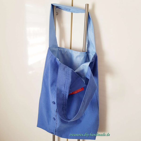 Stofftasche, blau, Handtasche